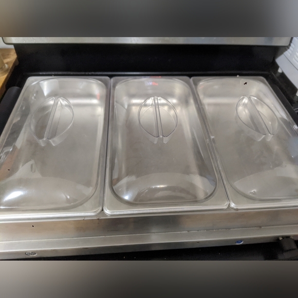 BELLA CUCINA ALL OCCASION TRIPLE BUFFET SERVER & WARMER - Picture 2 of 6